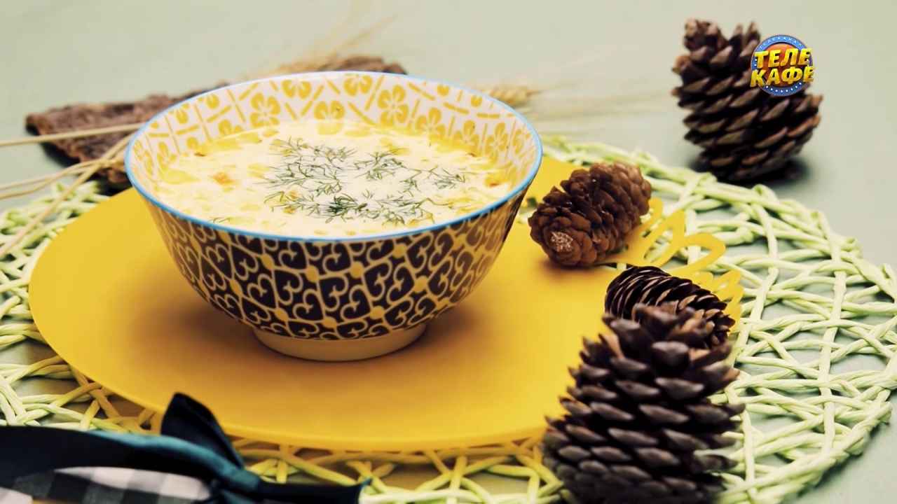Грибной суп с плавленым сыром