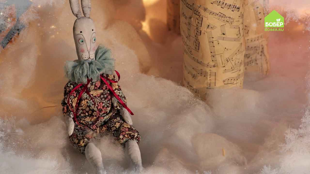Как сделать игрушечного кролика в технике грунтованный текстиль
