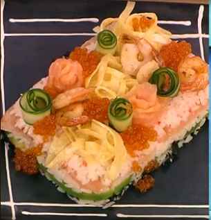 Закусочный суши-торт