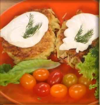 Картофельные драники со шпикачками