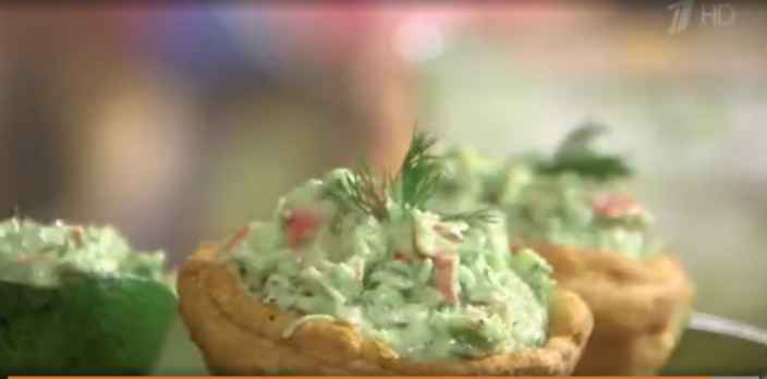 Праздничная закуска с крабовым мясом