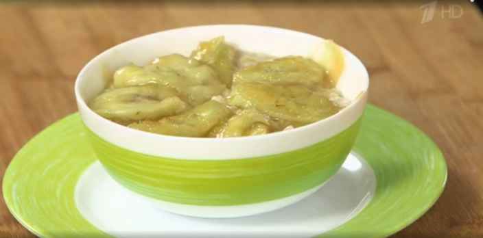 Овсяная каша с бананами