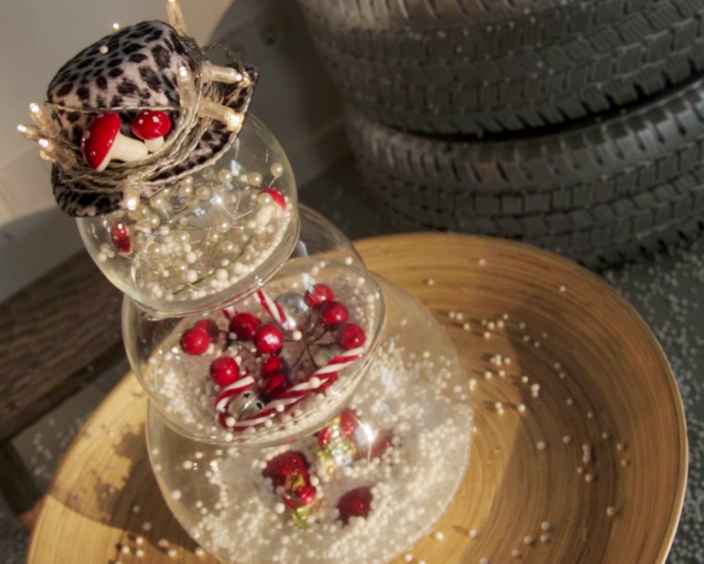 Снеговик из круглых аквариумов