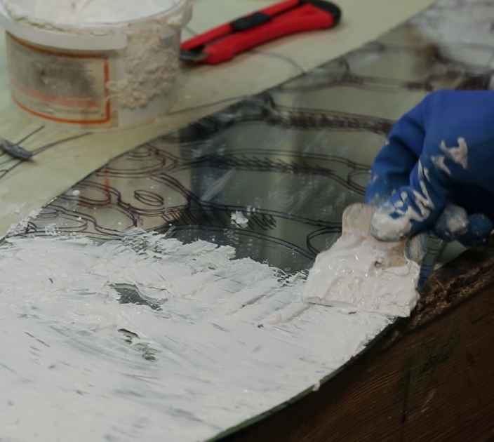 Как получить матовый рисунок на зеркальной поверхности