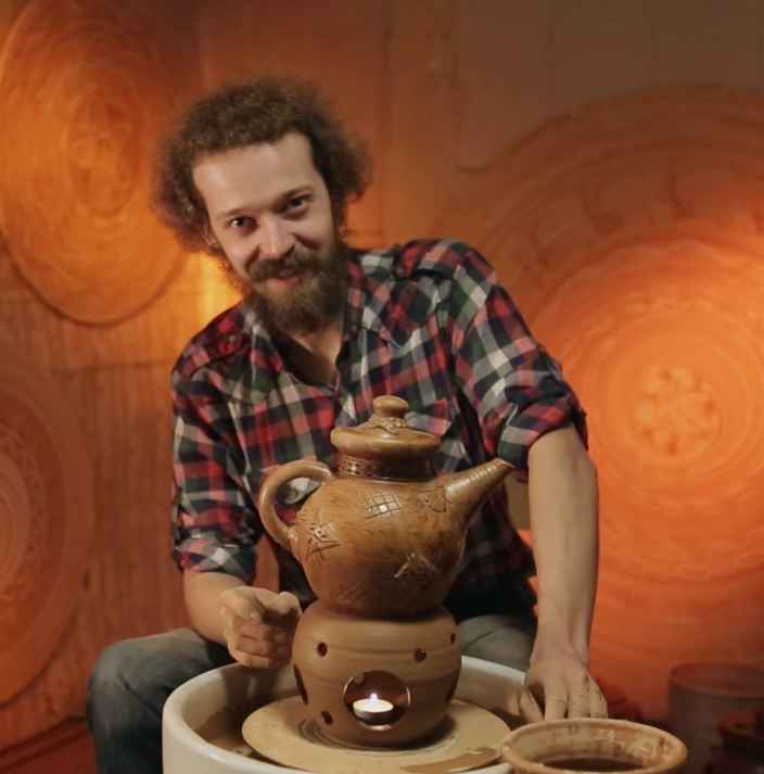 Подогреватель для чайника из глины
