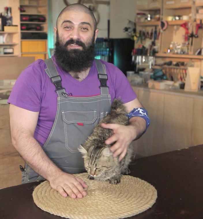 Коврик из верёвки для домашних питомцев
