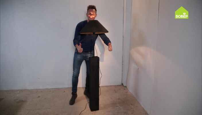 Арт-торшер из бруса