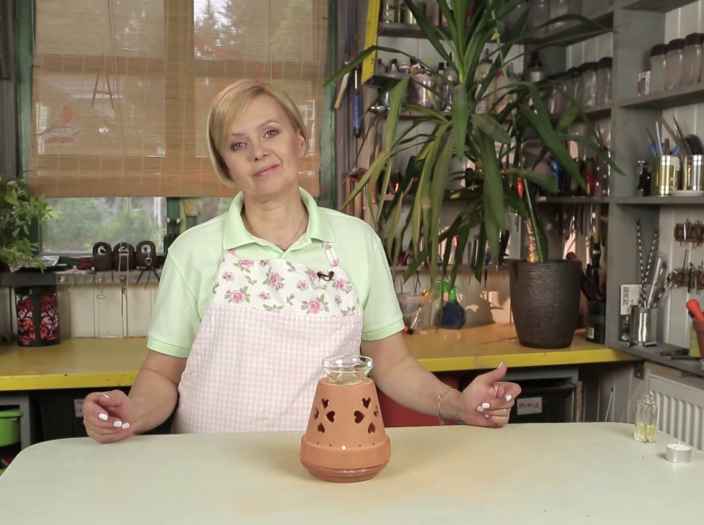 Как сделать аромалампу из керамического горшка