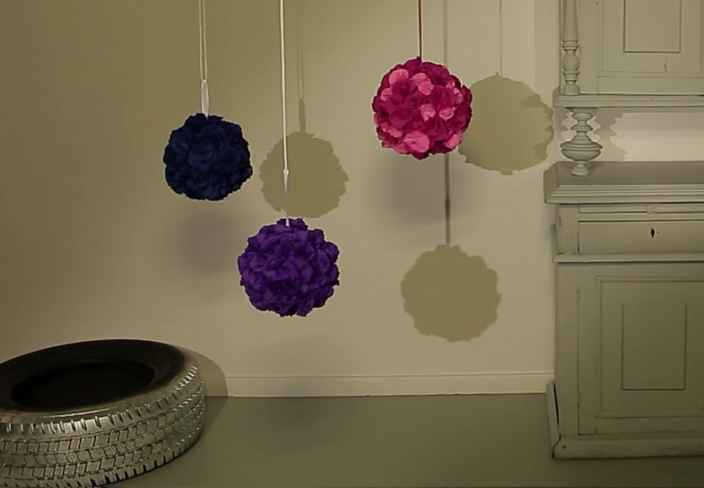 Декоративные шары из гофрированной бумаги