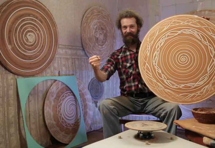 Как сделать картину из глины на гончарном круге
