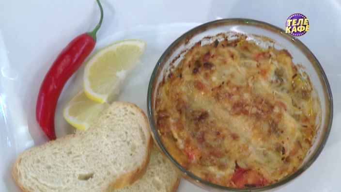 Запеканка с крабовым мясом и сыром