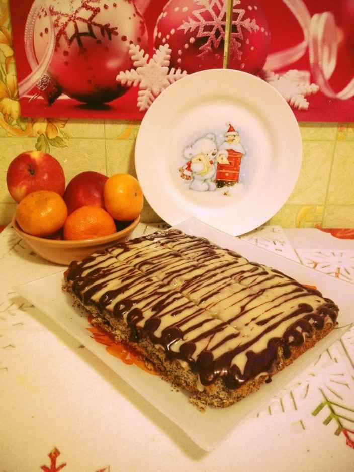 Маковый пирог с белой глазурью!!!