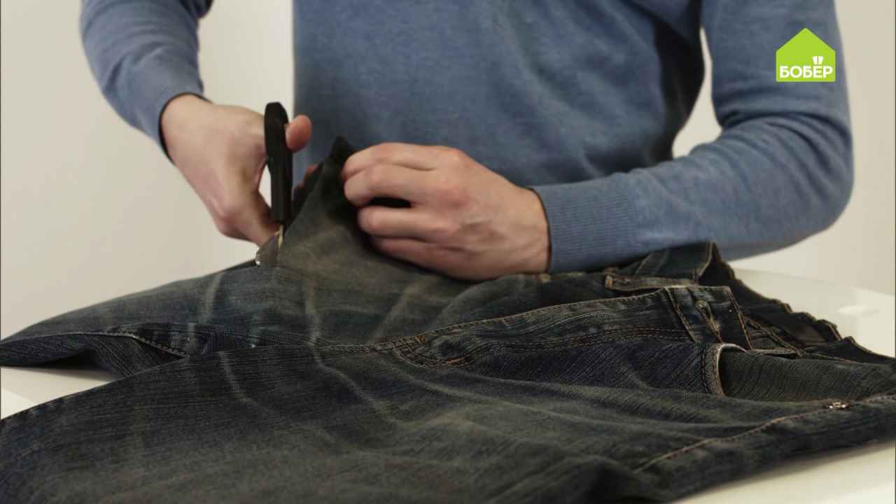 Фартук из старых джинсов