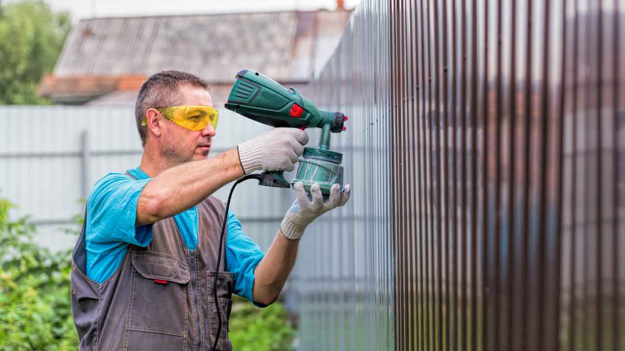 Spraying Paint man