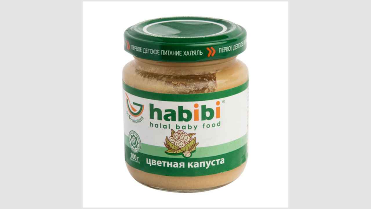 Пюре овощное из цветной капусты, гомогенизированное, стерилизованное, для питания детей раннего возраста (с 4 месяцев) Habibi