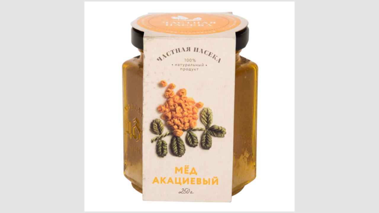 Мёд натуральный цветочный фасованный: акациевый «Частная пасека»
