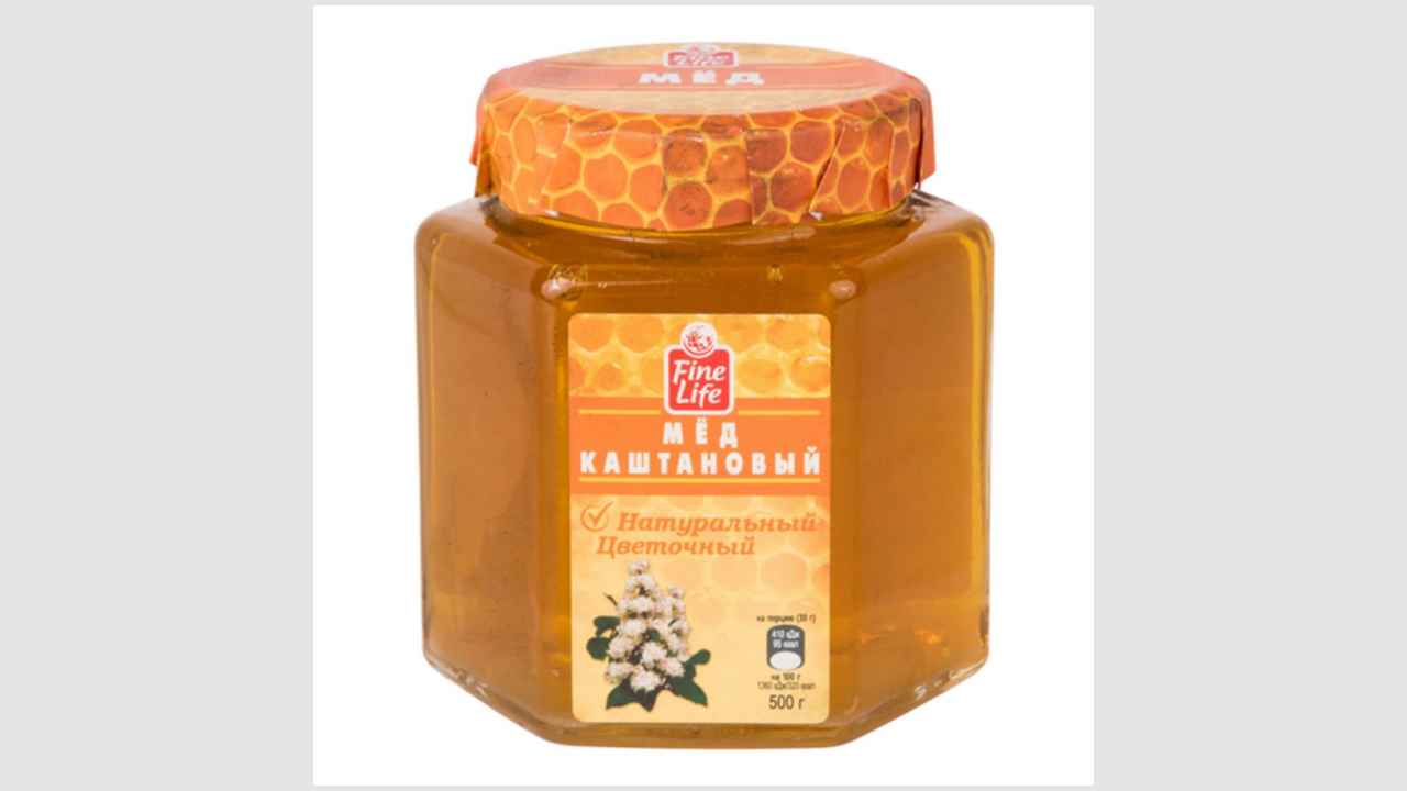 Мёд натуральный цветочный, фасованный, каштановый Fine Life