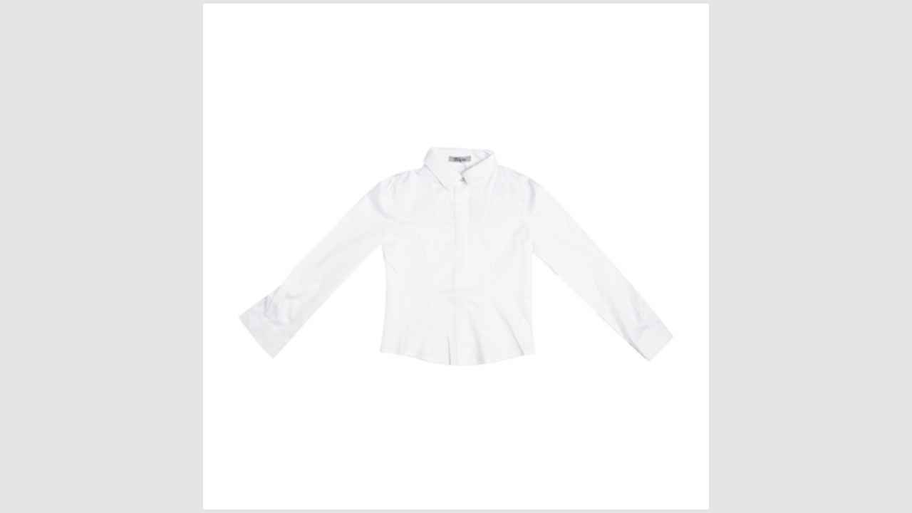Блузка «Колледж» с кружевным декором, цвет белый, для девочек младшей школьной группы Choupette