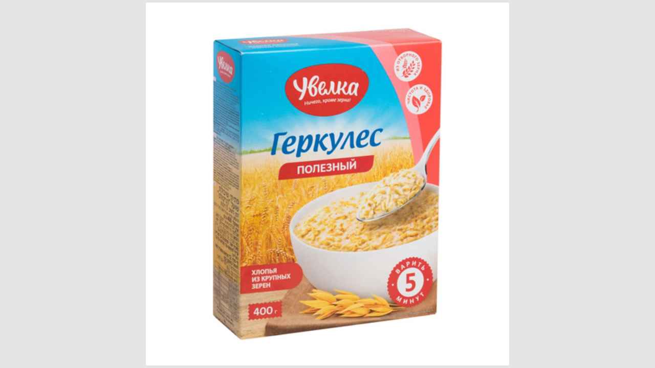 Хлопья овсяные, геркулес «Полезный» «Увелка»