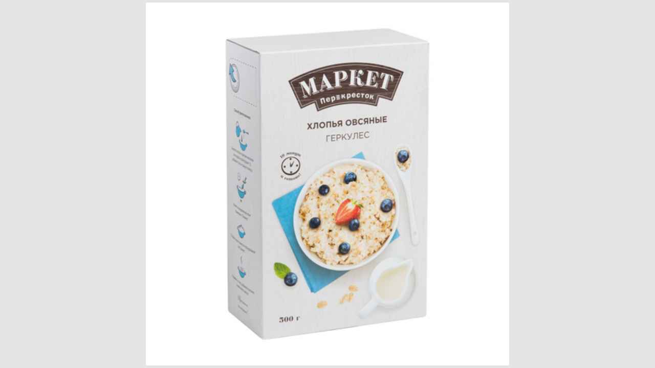 Хлопья овсяные, геркулес «Маркет Перекресток»