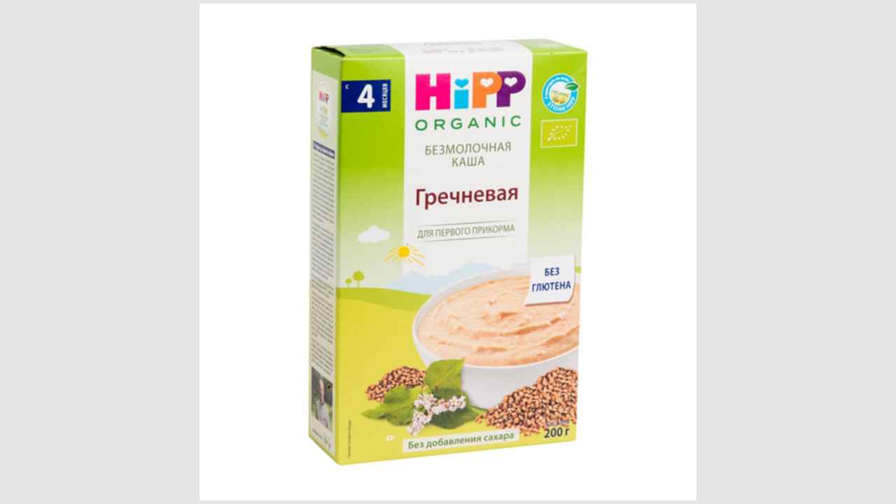 Безмолочная каша Hipp гречневая, для первого прикорма