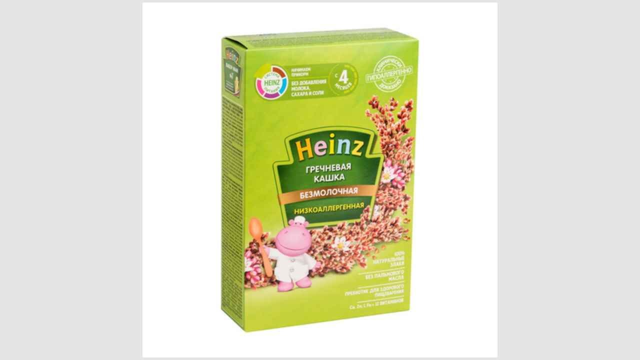 Гречневая кашка Heinz, безмолочная, низкоаллергенная
