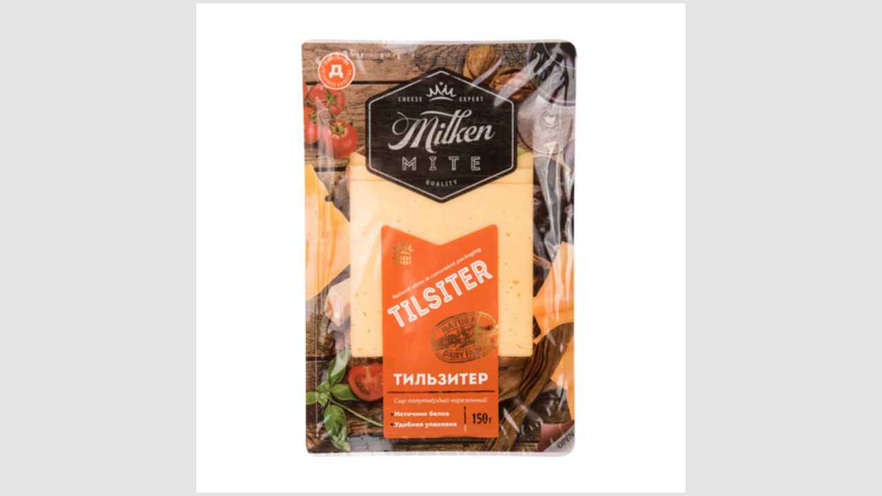 Сыр фасованный «Тильзитер», ломтики Milken Mite