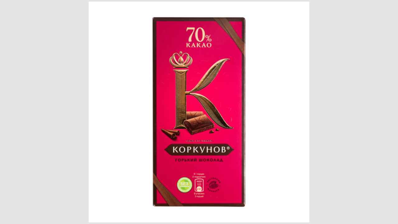 Горький шоколад «Коркунов» (70% какао)