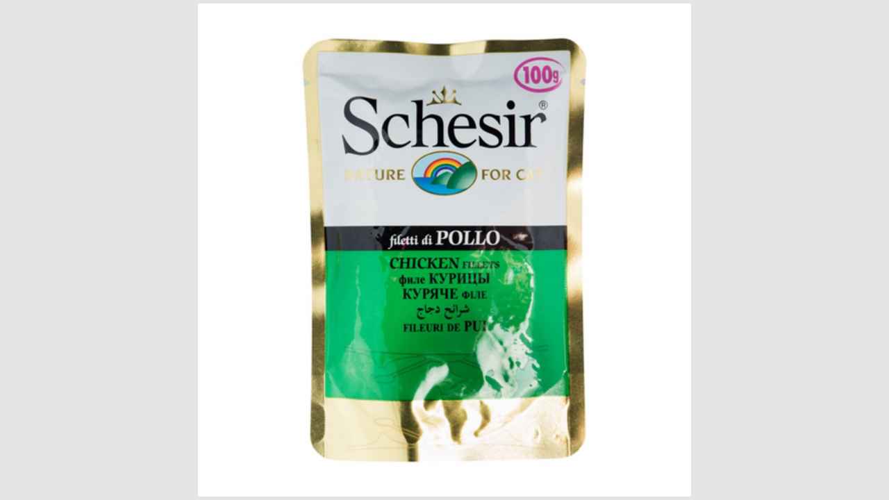 Schesir «Филе курицы», дополнительный рацион для взрослых кошек