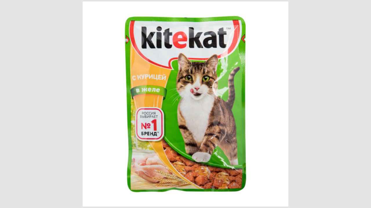 Корм консервированный полнорационный Kitekat, для взрослых кошек, с курицей в желе