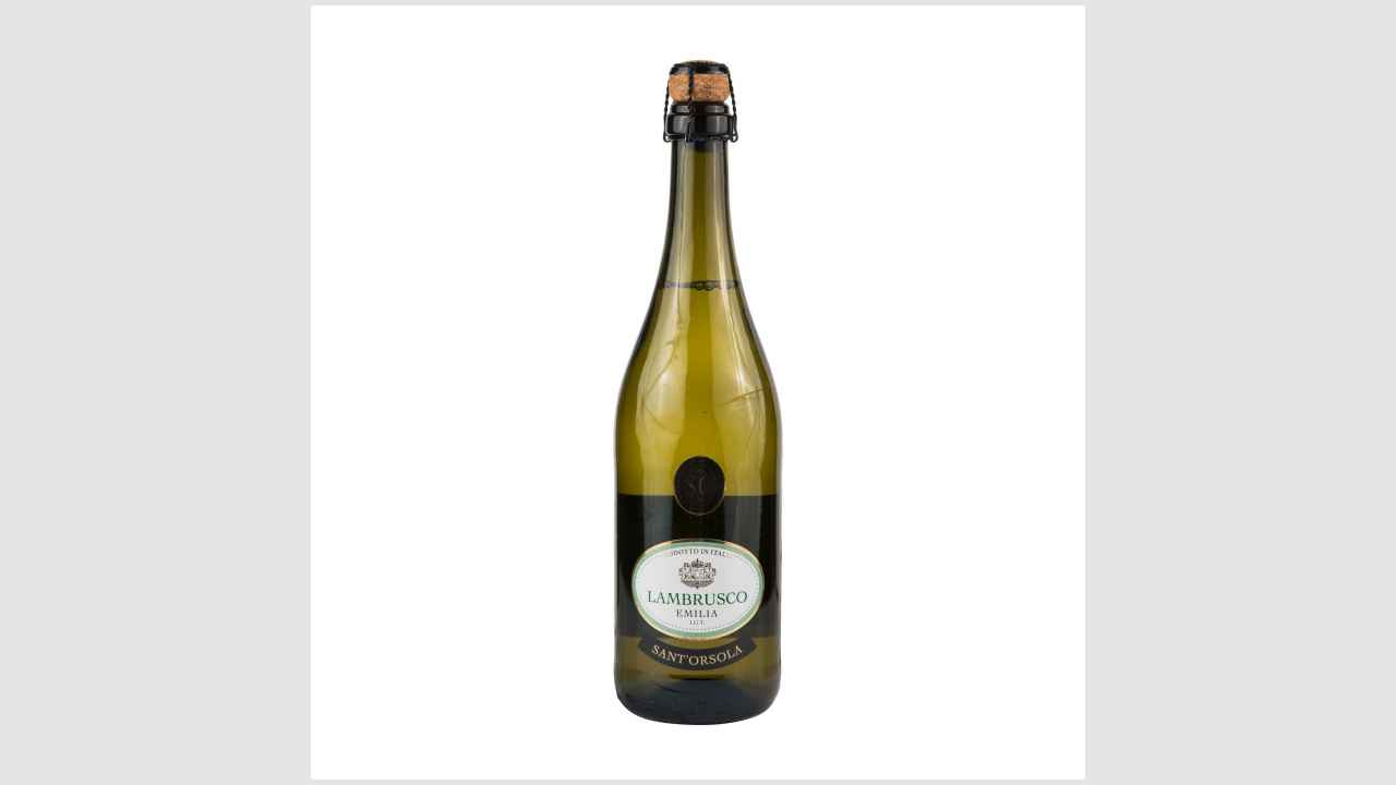 Sant' Orsola Lambrusco Emilia, игристое жемчужное вино с защищенным географическим указанием полусладкое белое региона Эмилия-Романья 
