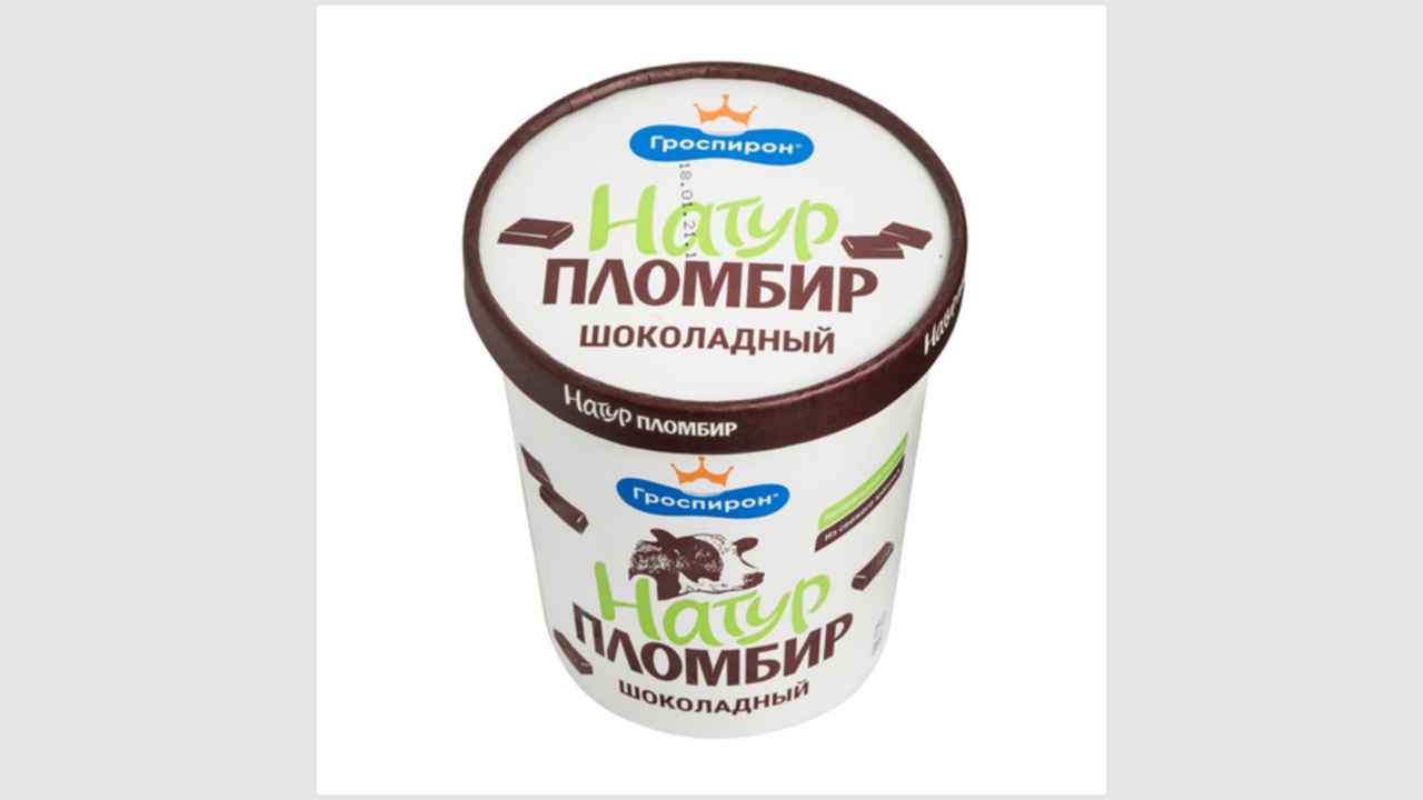 «Натур пломбир», мороженое пломбир шоколадный «Гроспирон»