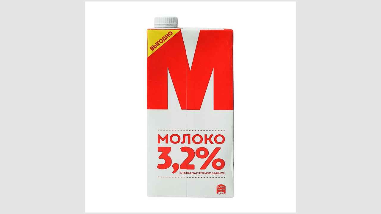 Молоко питьевое ультрапастеризованное с массовой долей жира 3,2% «М»
