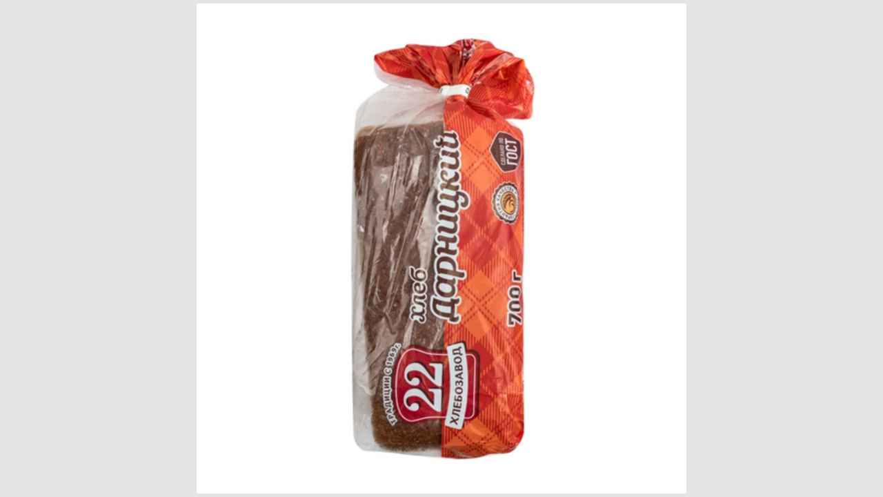 Хлеб «Дарницкий» формовой, в упаковке «Хлебозавод 22»