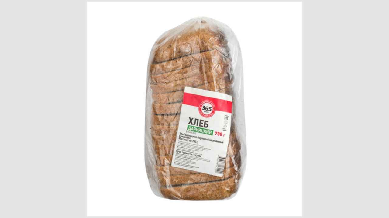 Хлеб «Дарницкий» формовой, нарезанный, в упаковке, «365 дней»