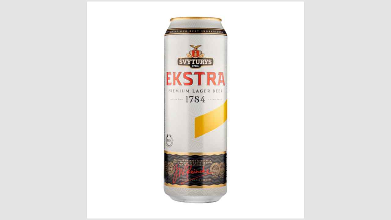 Пиво светлое, пастеризованное, фильтрованное Svyturys Ekstra