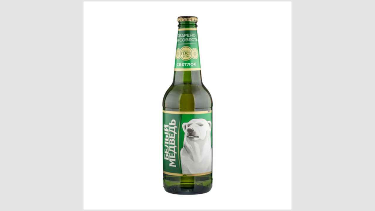 Пиво «Белый Медведь», светлое, пастеризованное
