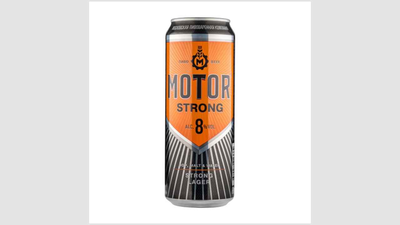 Пиво светлое, пастеризованное, фильтрованное Motor крепкое