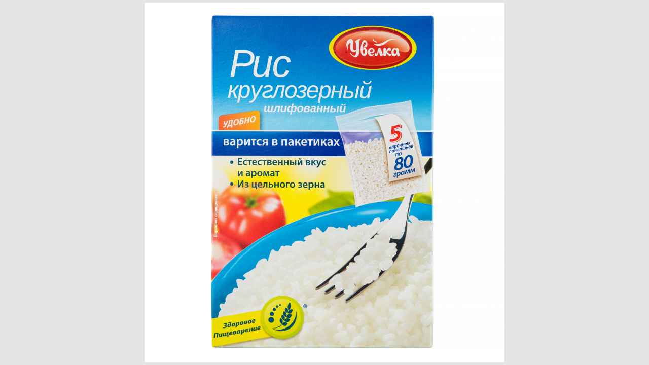Увелка. Рис круглозерный шлифованный.