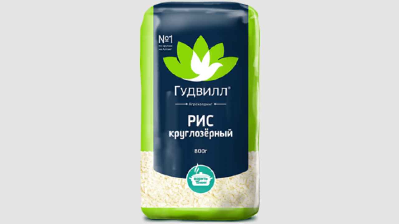 Гудвилл. Рис шлифованный круглозерный. 1 сорт.