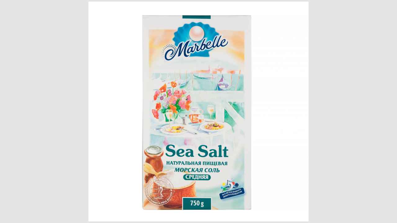 Sea Salt натуральная пищевая морская соль, средняя, поваренная садочная