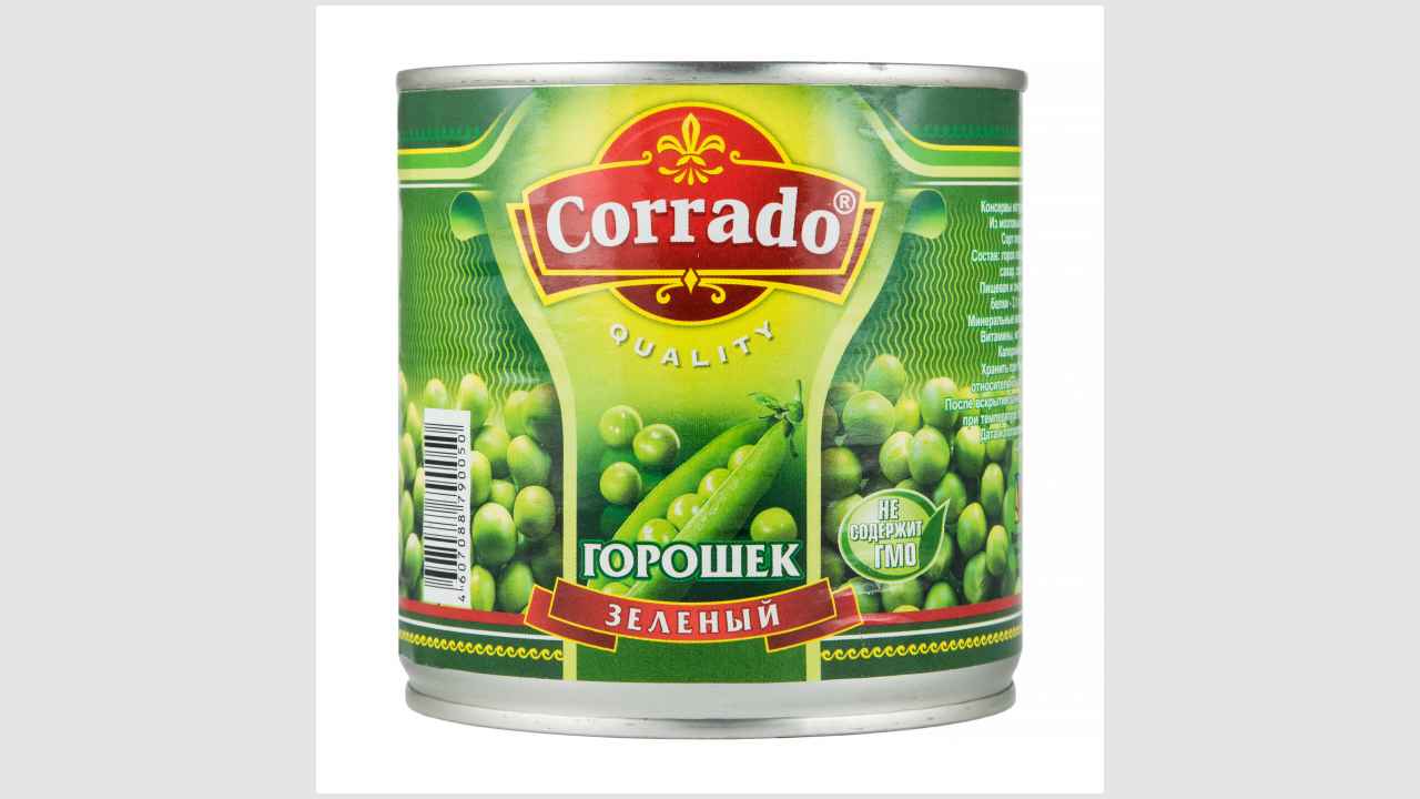 Corrado Консервы натуральные  «горошек зеленый» из мозговых сортов. Стерилизованный. Сорт первый