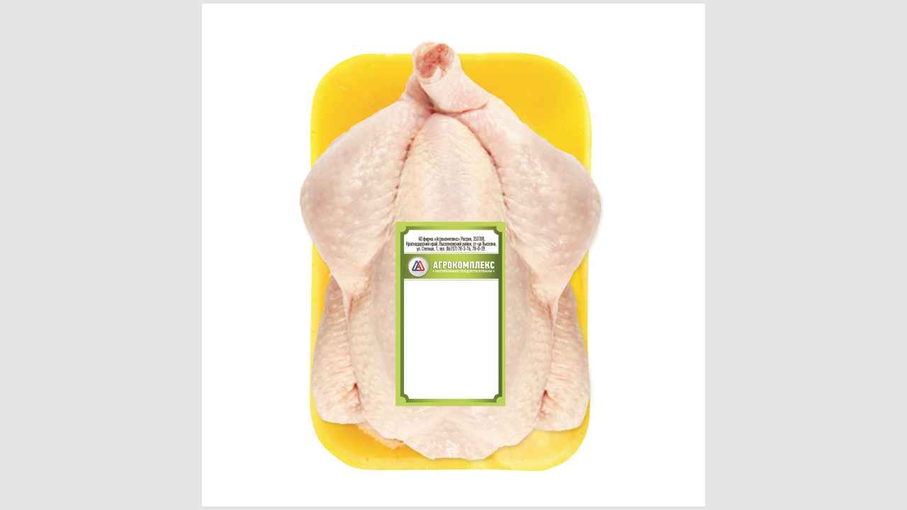 Тушка цыплёнка-бройлера 1 сорта потрошеная охлажденная "Агрокомплекс"