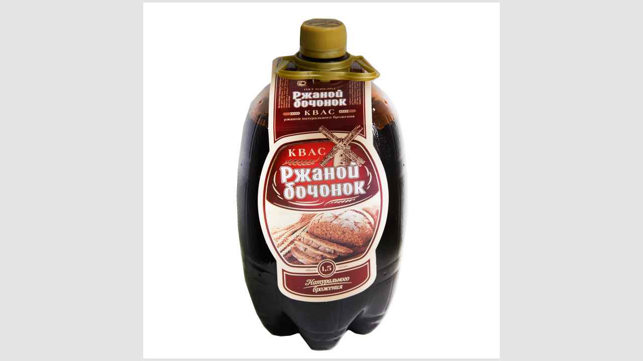 Квас фильтрованный, пастеризованный. "Ржаной бочонок"