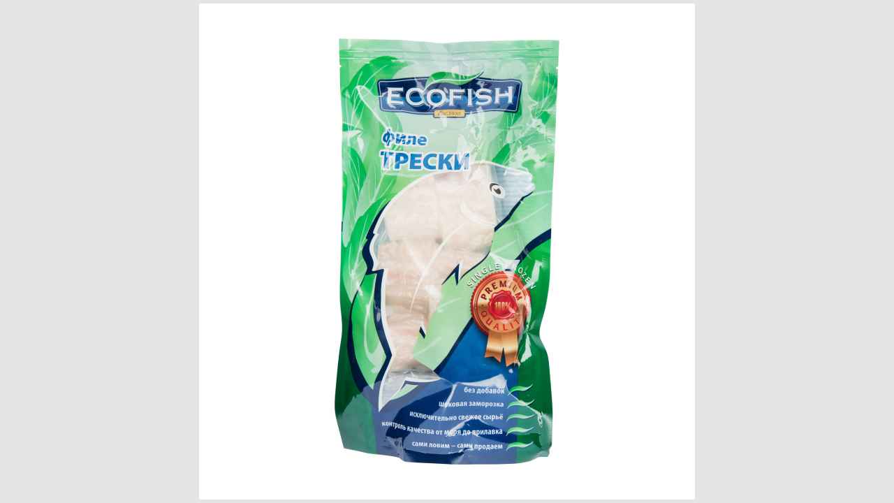 Филе трески мороженое, индивидуальной заморозки Eco Fish