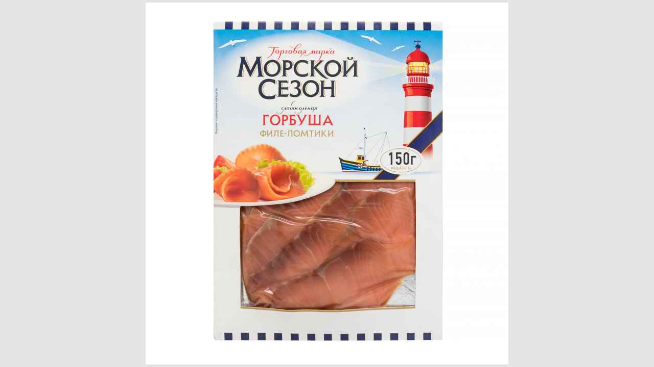 Горбуша слабосоленая филе-ломтики