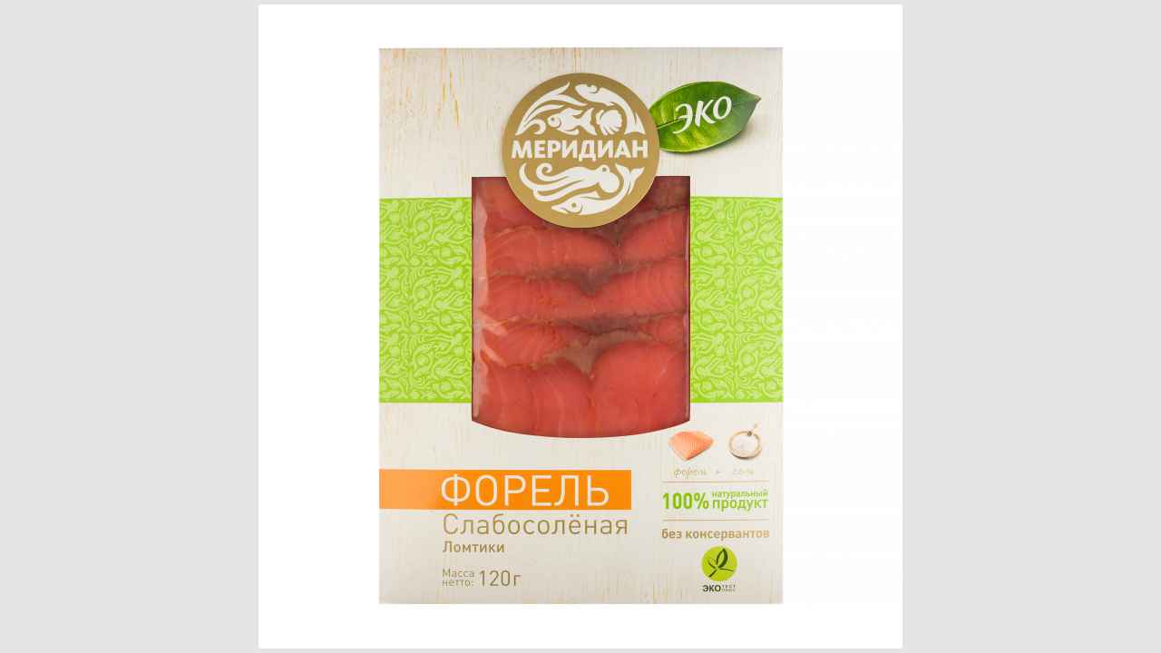 Форель слабосоленая, ломтики
