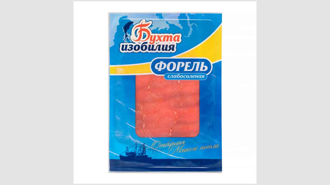 Форель, филе-ломтики без кожи, слабосоленые