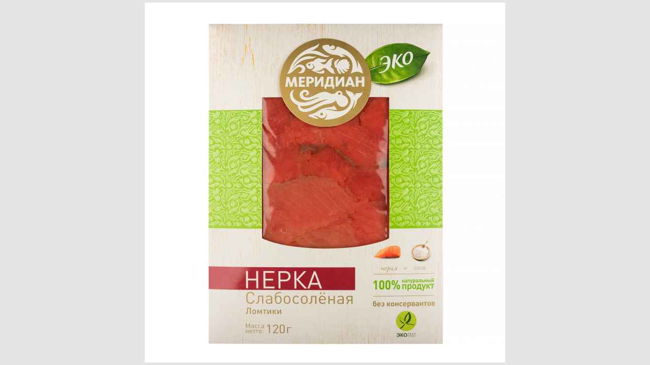 Нерка слабосоленая, ломтики