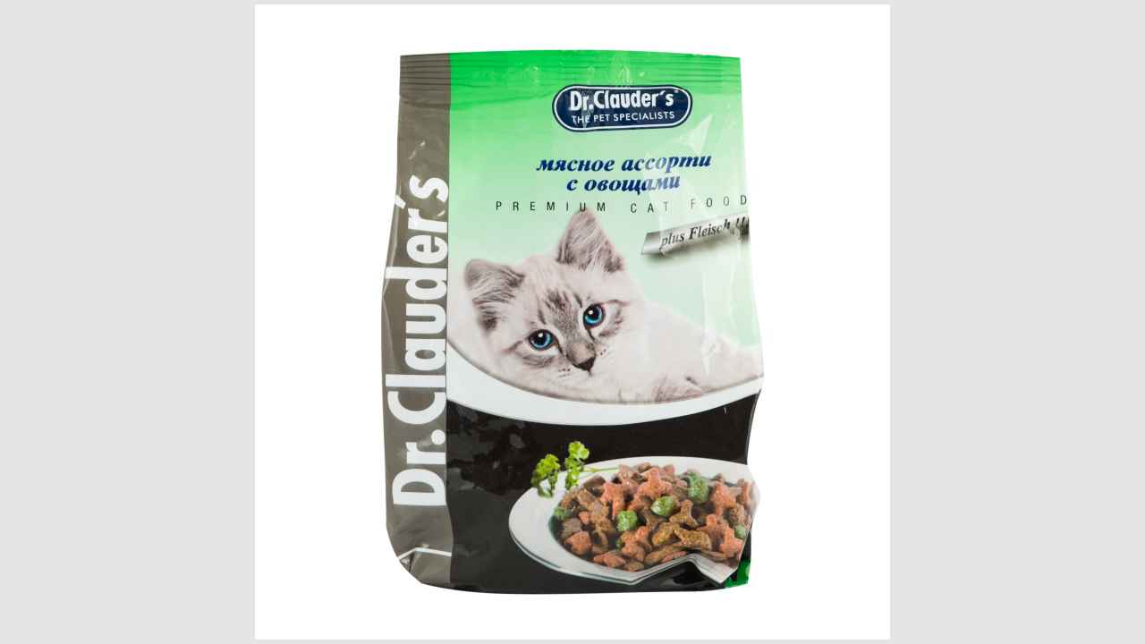 Мясное ассорти с овощами: полнорационный корм для кошек Dr.Clauder's